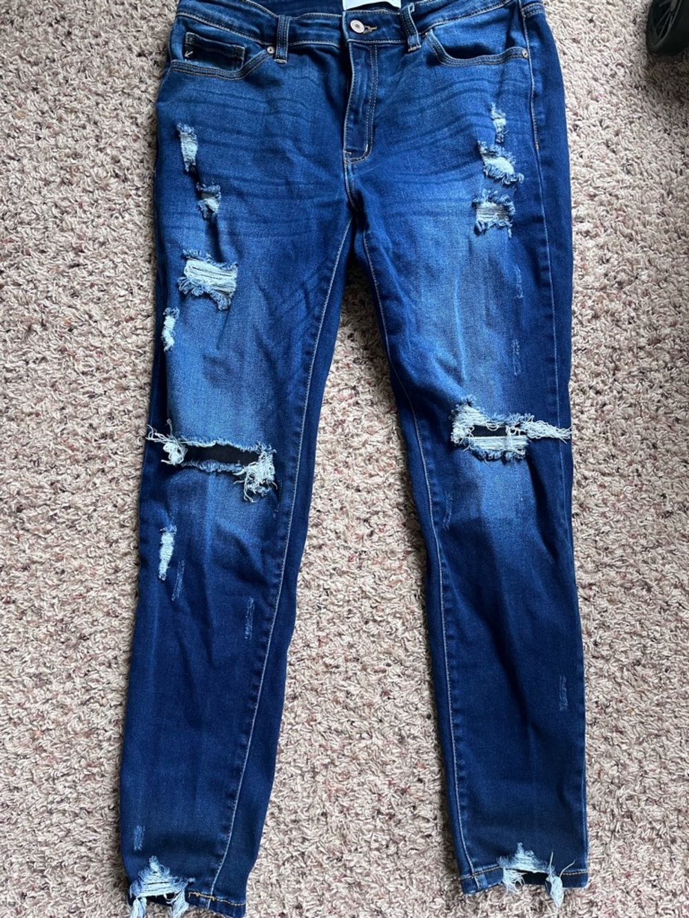 KanCan Dark Blue Ripped Skinny Jeans